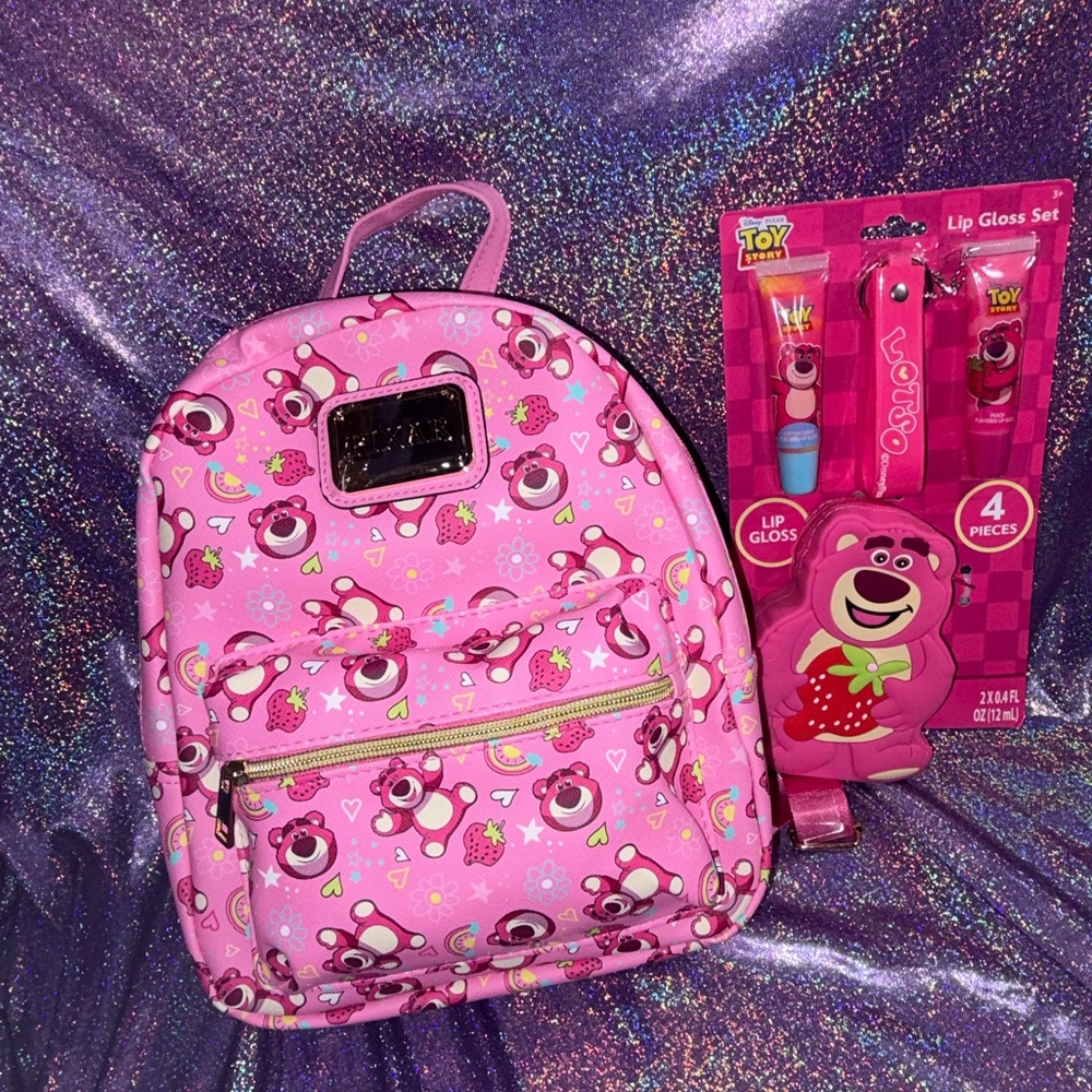 Disney Strawberry Lotso Bear Backpack Set
